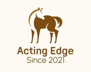 Brown Horse Stallion logo design