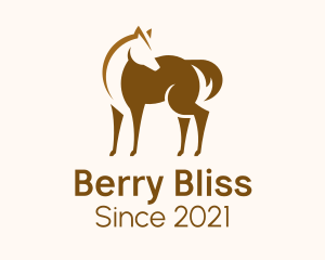 Brown Horse Stallion logo design