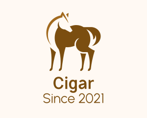 Brown Horse Stallion logo design