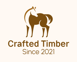 Brown Horse Stallion logo design