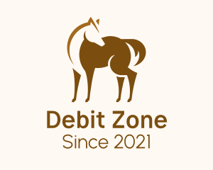 Brown Horse Stallion logo design