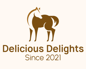 Brown Horse Stallion logo design