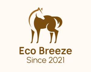 Brown Horse Stallion logo design