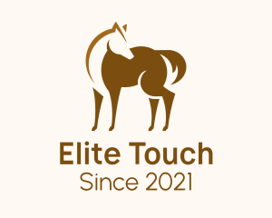 Brown Horse Stallion logo design