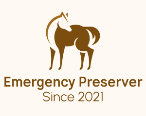 Brown Horse Stallion logo design