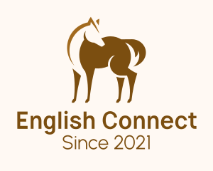 Brown Horse Stallion logo design