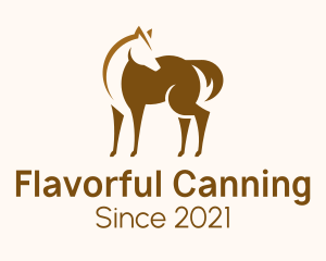 Brown Horse Stallion logo design