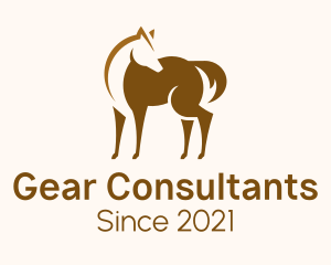 Brown Horse Stallion logo design