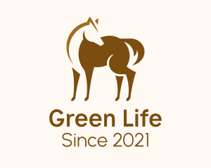 Brown Horse Stallion logo design