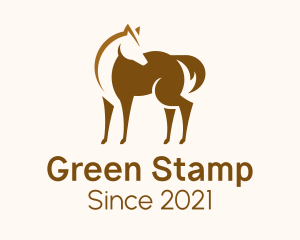 Brown Horse Stallion logo design