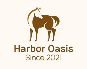 Brown Horse Stallion logo design