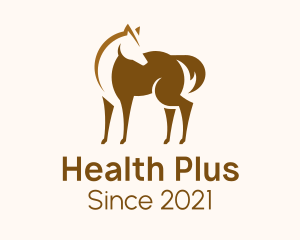 Brown Horse Stallion logo design