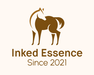 Brown Horse Stallion logo design