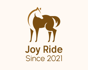 Brown Horse Stallion logo design