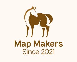 Brown Horse Stallion logo design