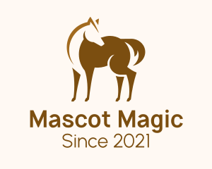 Brown Horse Stallion logo design