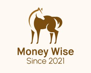 Brown Horse Stallion logo design