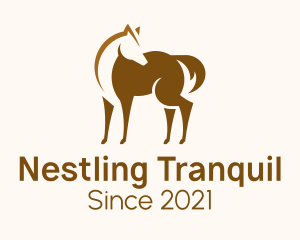 Brown Horse Stallion logo design