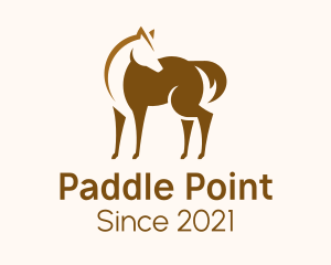 Brown Horse Stallion logo design