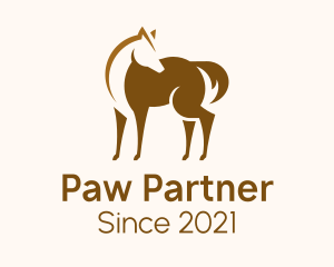 Brown Horse Stallion logo design