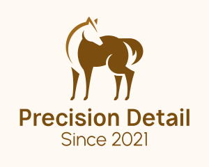 Brown Horse Stallion logo design