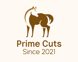 Brown Horse Stallion logo design