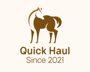 Brown Horse Stallion logo design