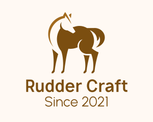 Brown Horse Stallion logo design