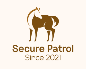 Brown Horse Stallion logo design