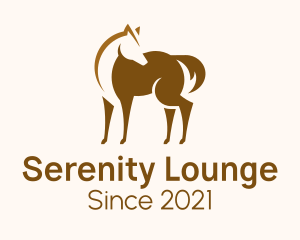 Brown Horse Stallion logo design