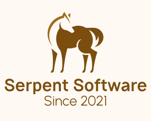 Brown Horse Stallion logo design