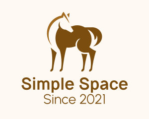 Brown Horse Stallion logo design