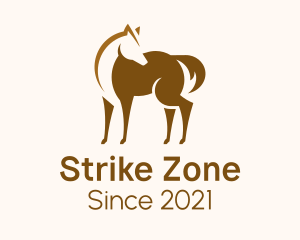 Brown Horse Stallion logo design