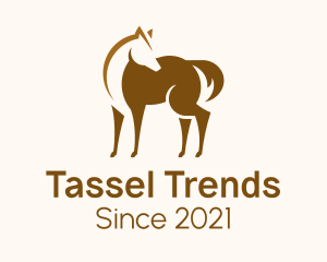 Brown Horse Stallion logo design