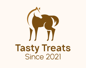 Brown Horse Stallion logo design