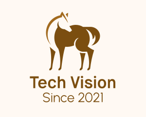 Brown Horse Stallion logo design