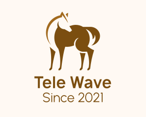 Brown Horse Stallion logo design