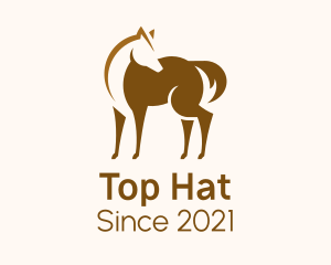 Brown Horse Stallion logo design