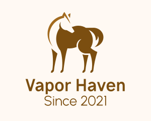 Brown Horse Stallion logo design