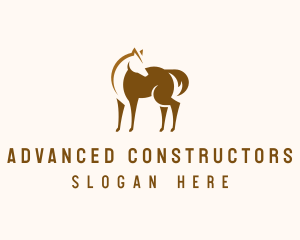 Brown Horse Stallion logo design