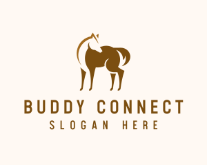 Brown Horse Stallion logo design