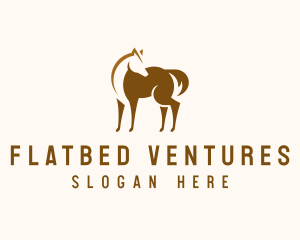 Brown Horse Stallion logo design