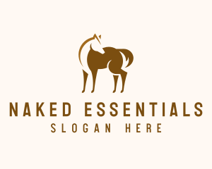 Brown Horse Stallion logo design