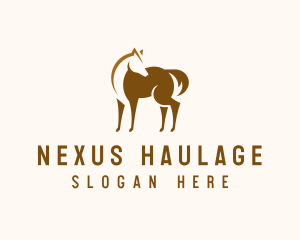 Brown Horse Stallion logo design