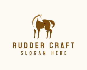 Brown Horse Stallion logo design