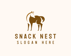 Brown Horse Stallion logo design