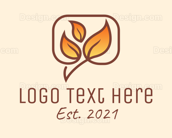 Gradient Autumn Leaves Logo