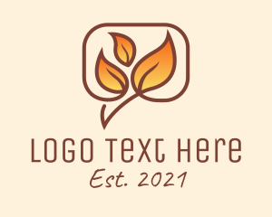 Gradient Autumn Leaves logo