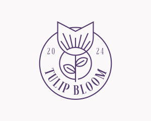 Floral Tulip Beauty logo design