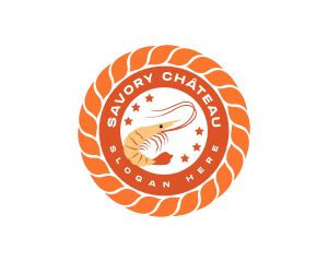 Seafood Cuisine Shrimp logo design